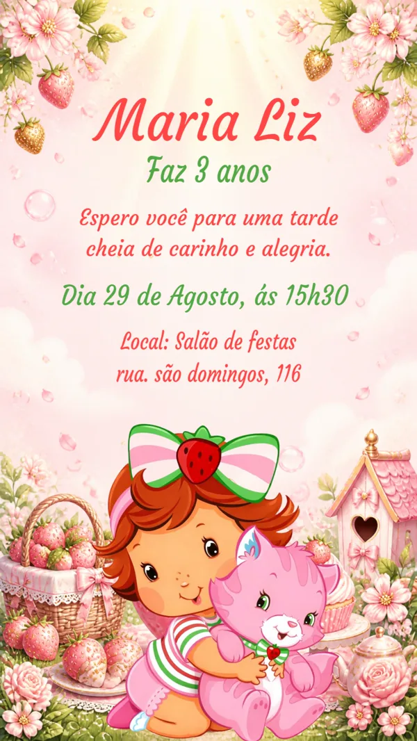 Convite de Moranguinho