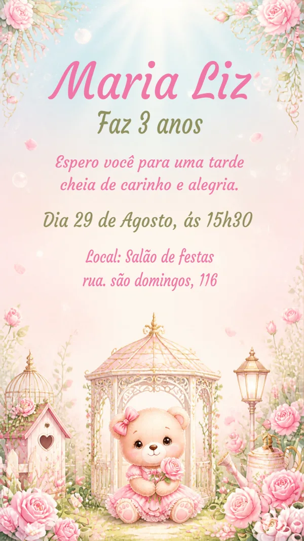 Convite de Ursinha