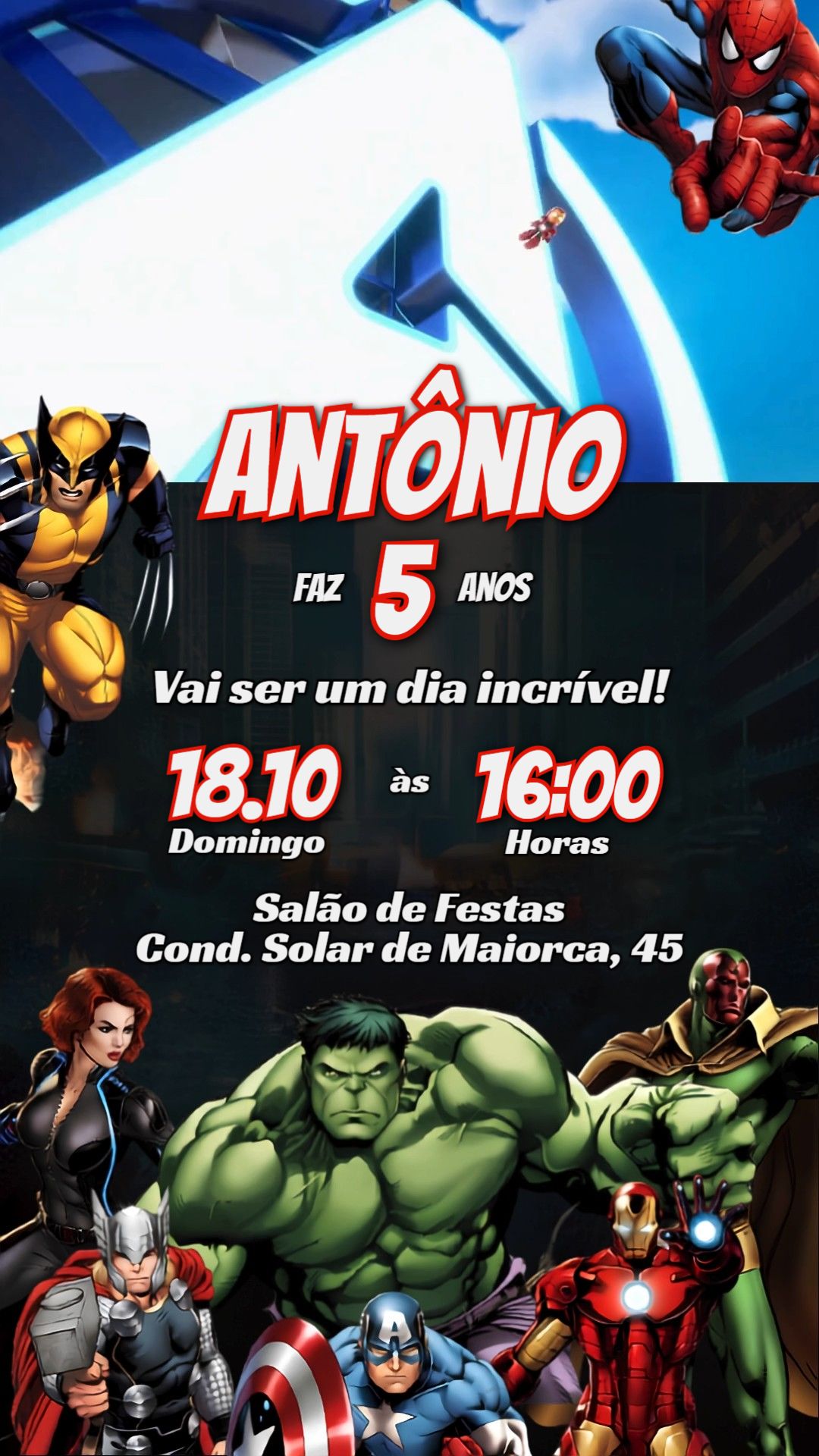 Convite animado HD