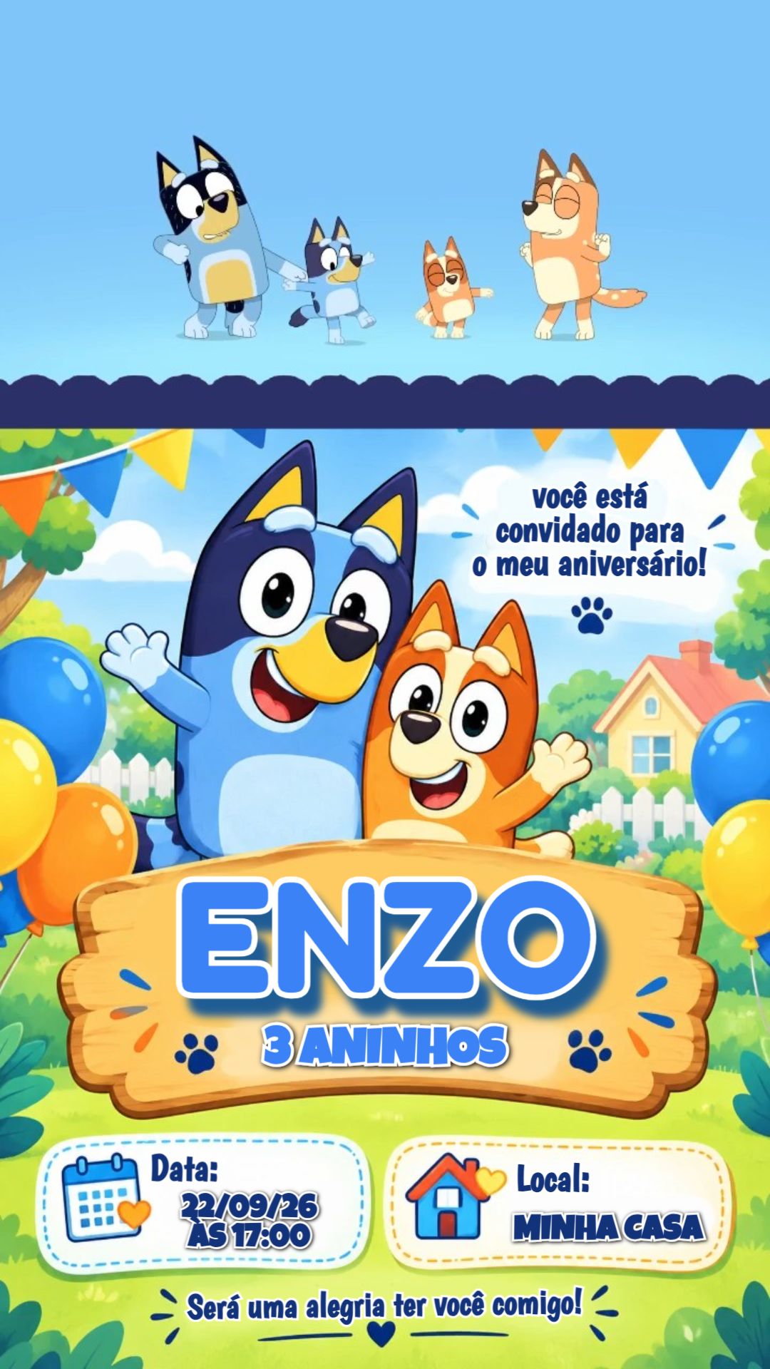 Convite animado HD