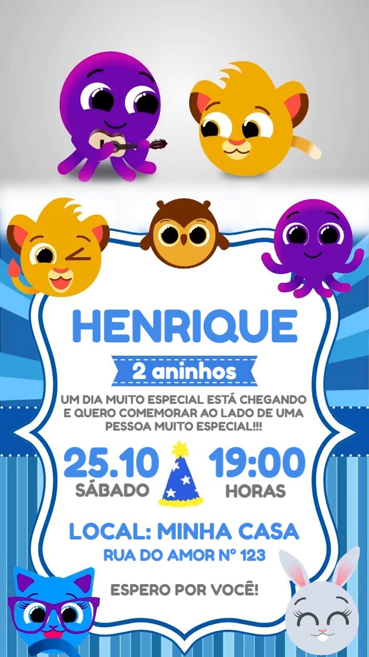 Convite animado HD